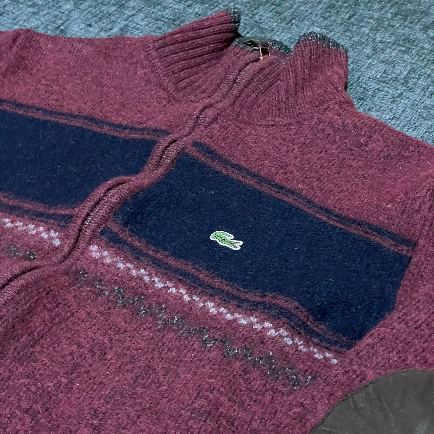 Lacoste Wool Knit Cardigan - 2XL