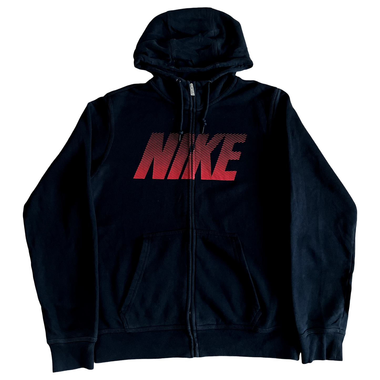 Nike Zipper Hooded Jacket Printed Logo - S