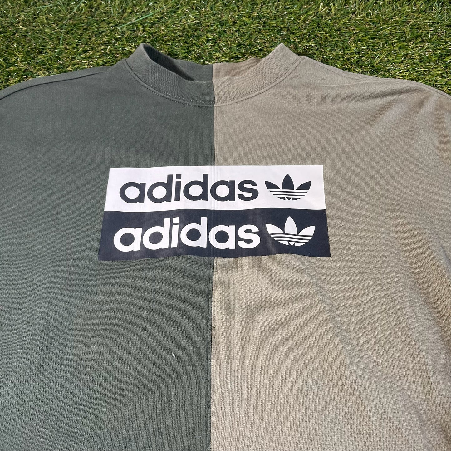 Adidas Crewneck Hoddie Two-Tone -S
