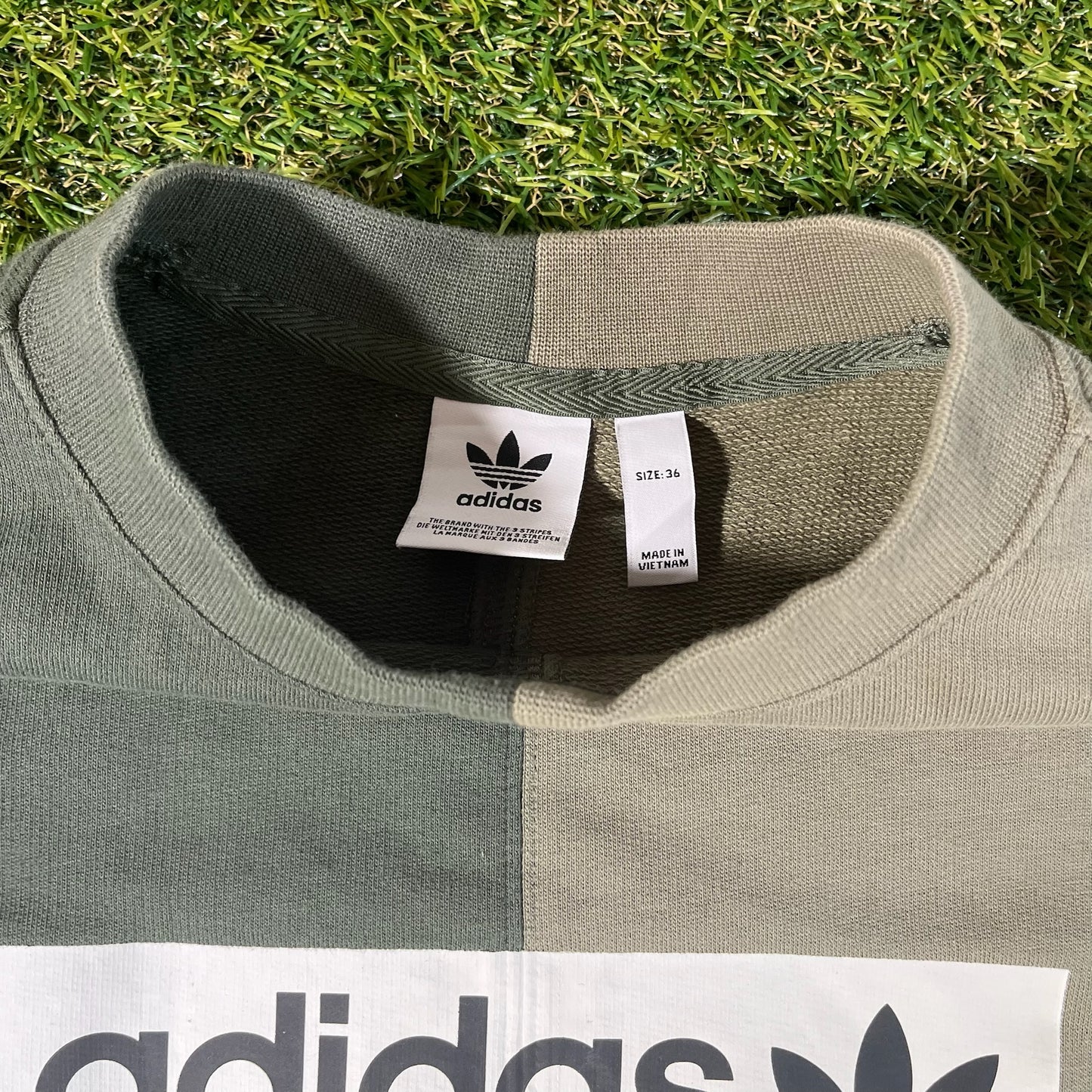 Adidas Crewneck Hoddie Two-Tone -S