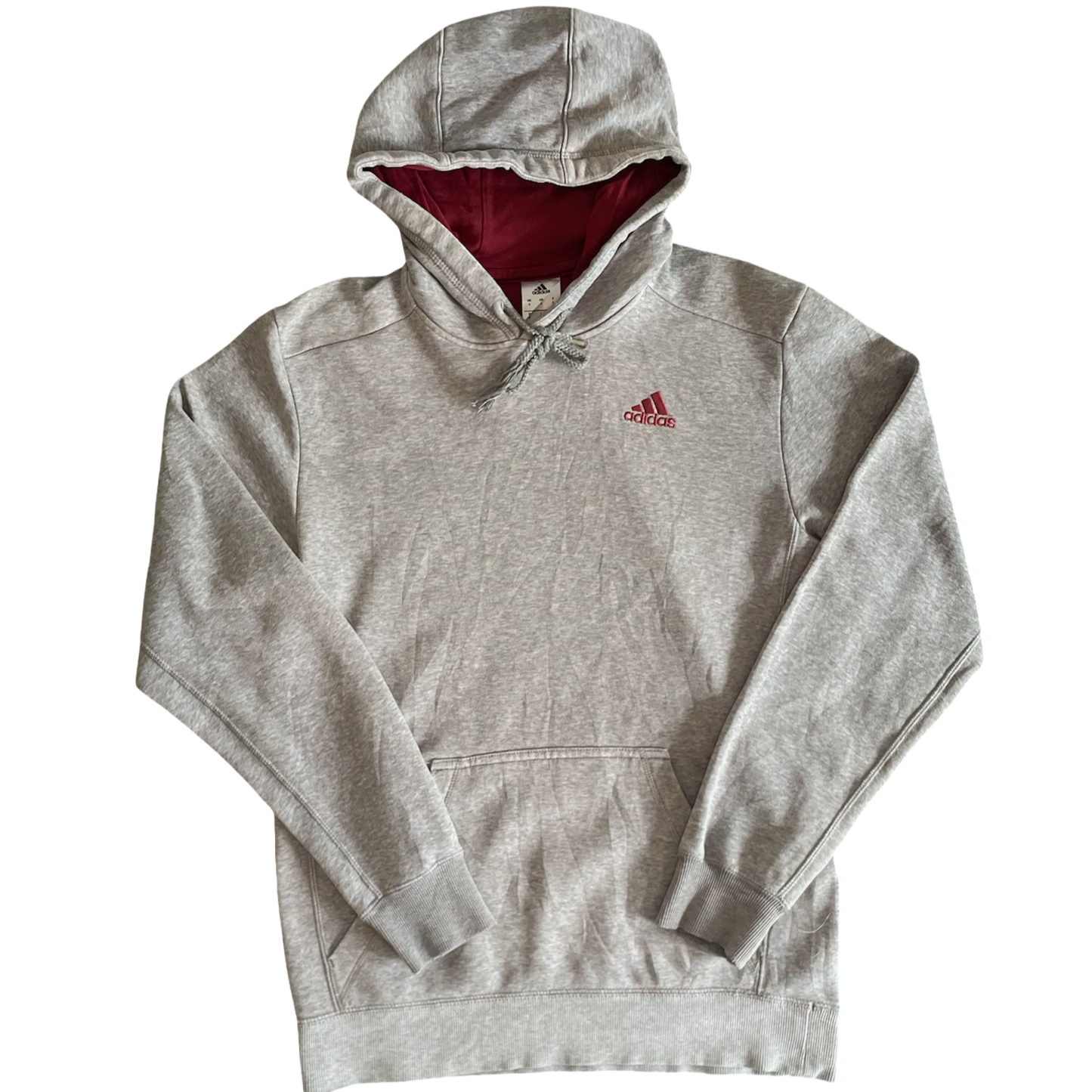 Adidas Hoodie Red Logo - S