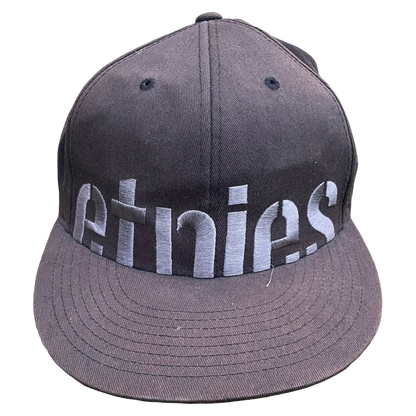 Etnies Skateboard Cap Black Snapback with Bold Logo - Size 7 1/4" 5/8"