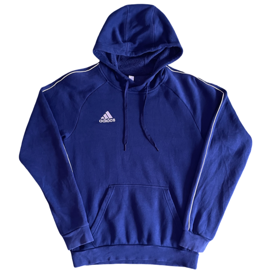Adidas Hoodie White Stripe - S