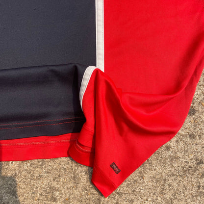 Nike T-Shirt Vintage Red & Navy Blue Panel - M