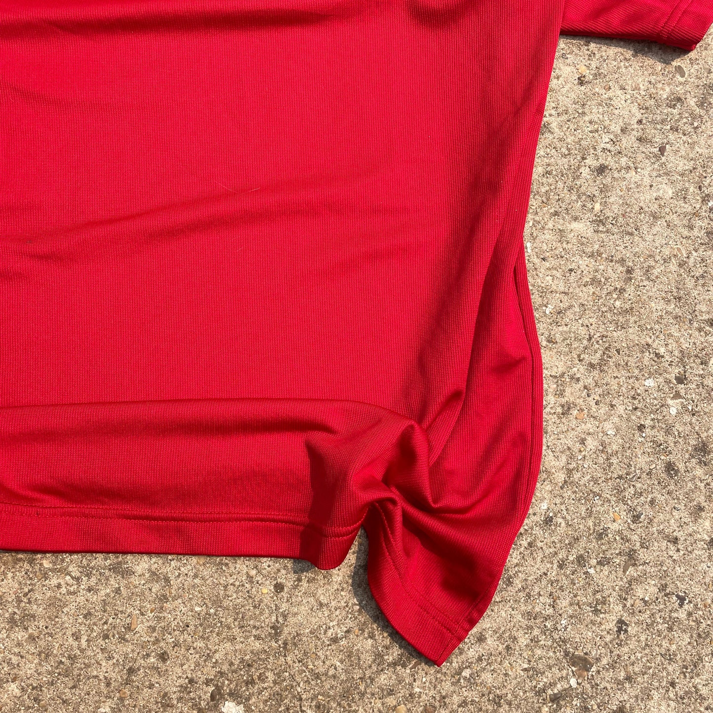 Adidas T-Shirt Vintage Red Three-Stripes Tee - M