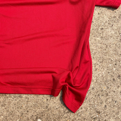 Adidas T-Shirt Vintage Red Three-Stripes Tee - M