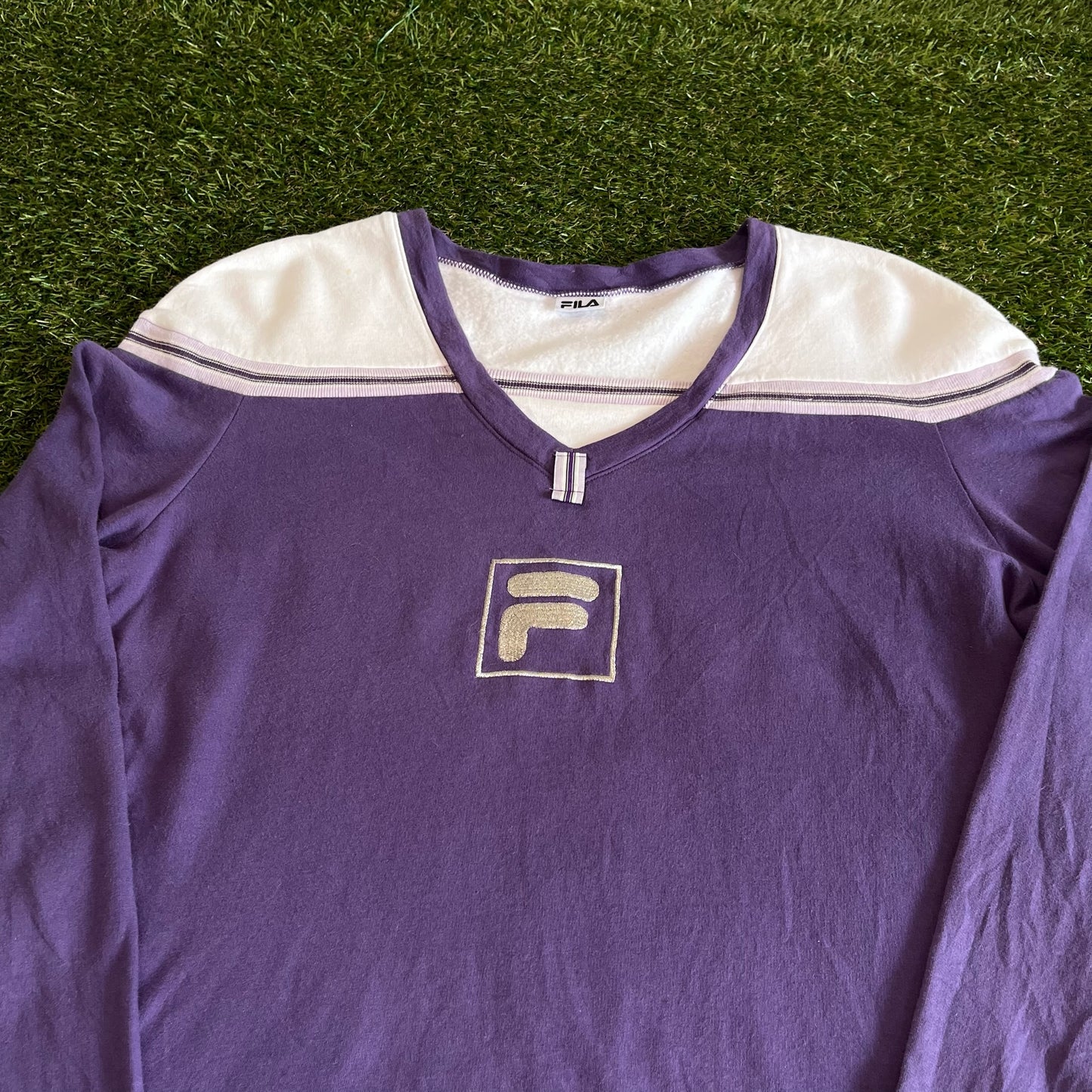 Fila Crewneck Hoodie Purple and White - XL