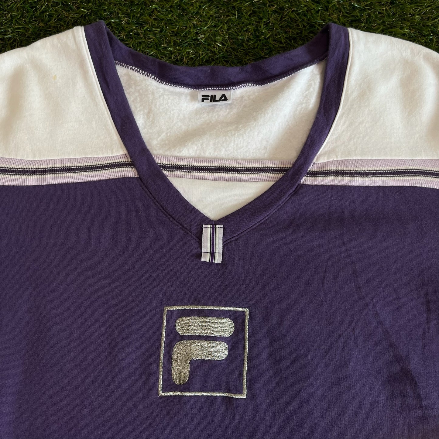 Fila Crewneck Hoodie Purple and White - XL