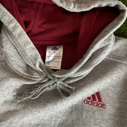 Adidas Hoodie Red Logo - S