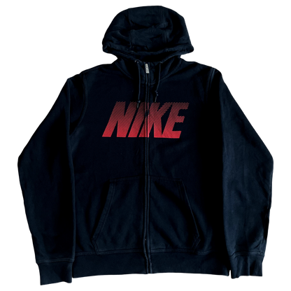 Nike Zipper Hooded Jacket Printed Logo - S