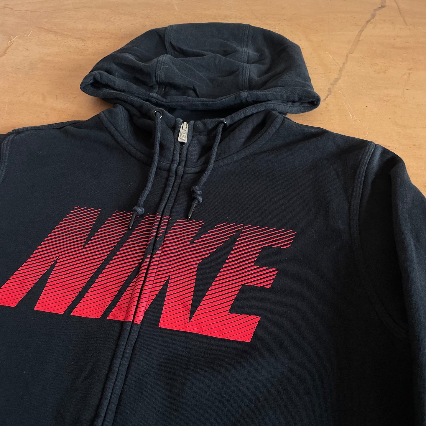 Nike Zipper Hooded Jacket Printed Logo - S