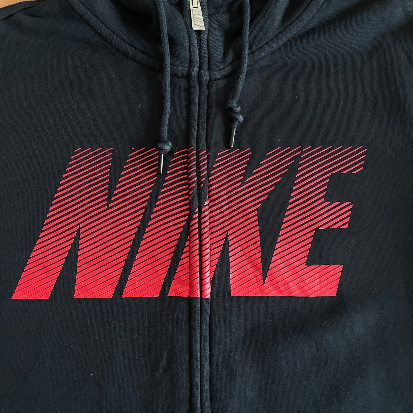 Nike Zipper Hooded Jacket Printed Logo - S