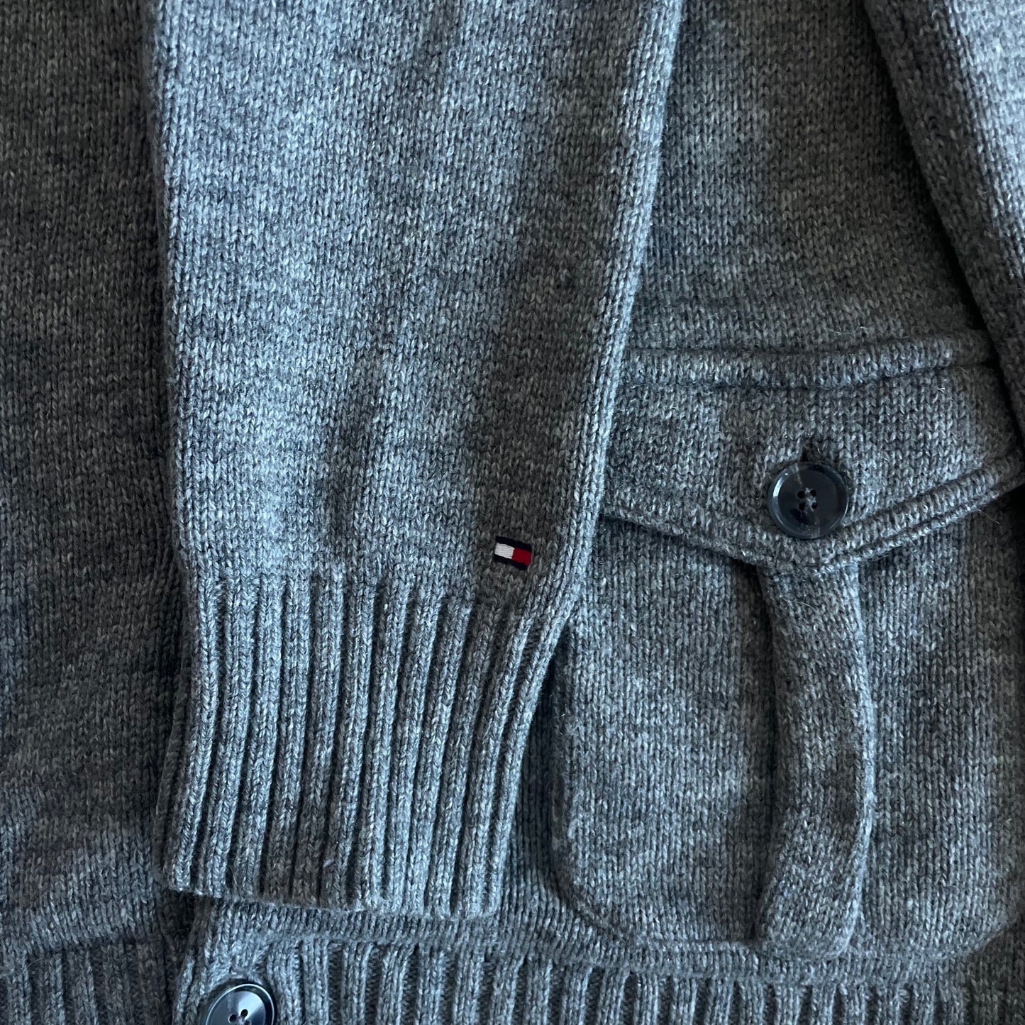 Tommy Hilfiger Wool Cardigan Button-Up Jacket - L