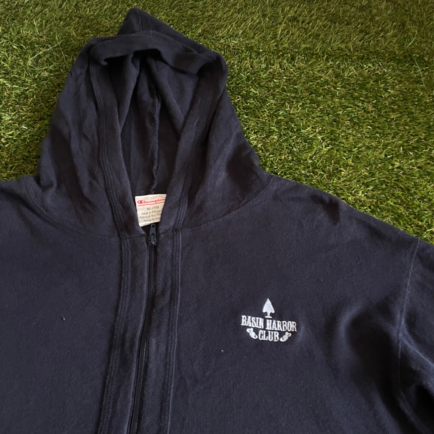 Champion Zipper Hooded Jacket Cropped Style - XL