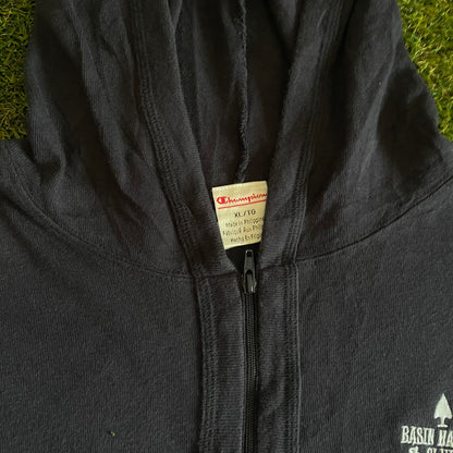 Champion Zipper Hooded Jacket Cropped Style - XL