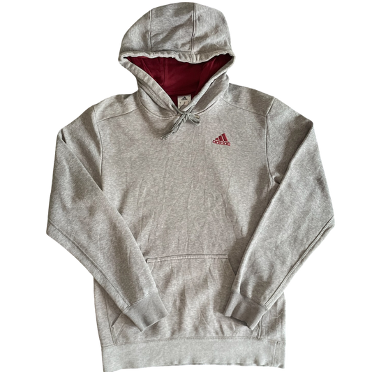 Adidas Hoodie Red Logo - S